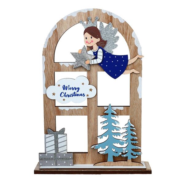 Сноу бум сувенир декоративный, 28x20x5 см, дерево, арт с1