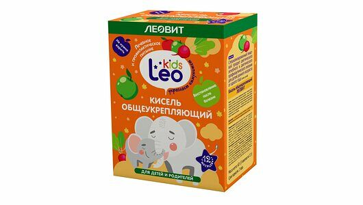 Кисель Леовит Leo Kids общеукрепляющий с 12 месяцев 12 г 5 шт