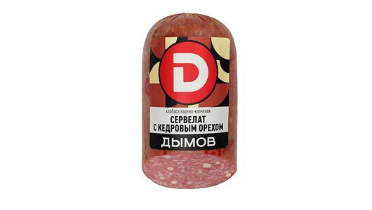 Колбаса варено-копченая Дымов Сервелат с кедровым орехом, 330 г