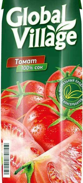 Сок Global Village томатный 0.95л