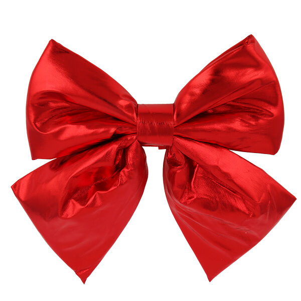 Сноу бум бант декоративный, 20x20 см, цвет красный, полиэстер