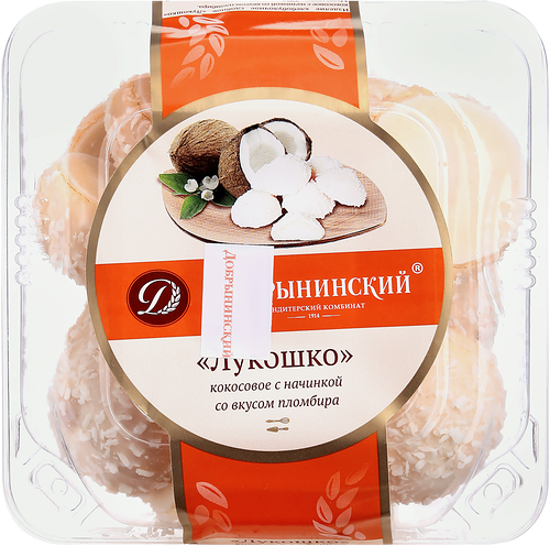 Печенье Добрынинский Лукошко кокосовое с начинкой со вкусом пломбира
