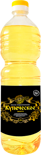 Масло подсолнечное Купеческое золото рафинированное дезодорированное высший сорт, 800мл