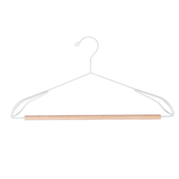 Vetta вешалка металлическая с объемными плечиками, бамбуковая перекладина, 40 см