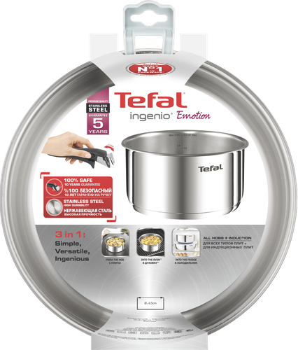 

Ковш TEFAL Ingenio Emotion 20см, нержавеющая сталь, индукция, 2.6л Арт. L9253074
