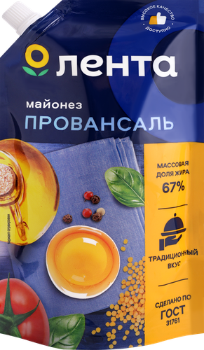 

Майонез ЛЕНТА Провансаль 67%, 380мл