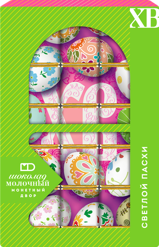 

Шоколад молочный Монетный Двор Светлой пасхи дизайн в ассортименте 75 г