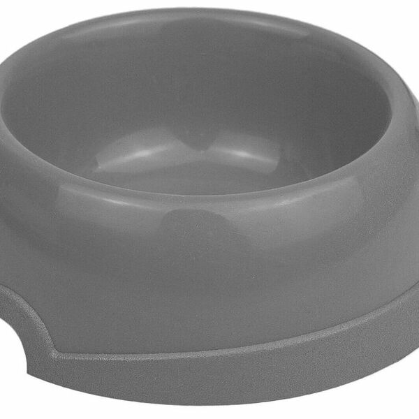 Миска для котят Yami-Yami пластиковая, серая, 10 см