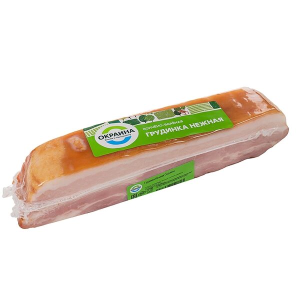 Грудинка свиная Окраина Нежная, копчено-вареная 420 г