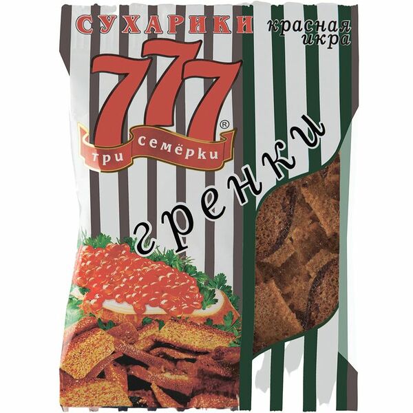 Гренки Три семерки Красная икра 50 г