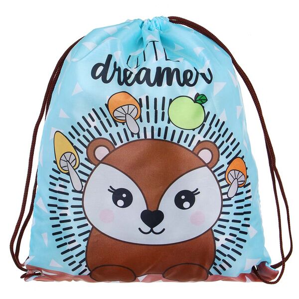 Ежик мешок для сменной обуви на завязках полиэстер 34.8x41.5 см