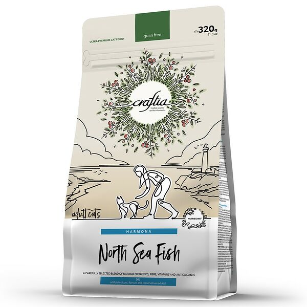 Корм сухой для кошек CRAFTIA Harmona из рыбы северного моря 320 г