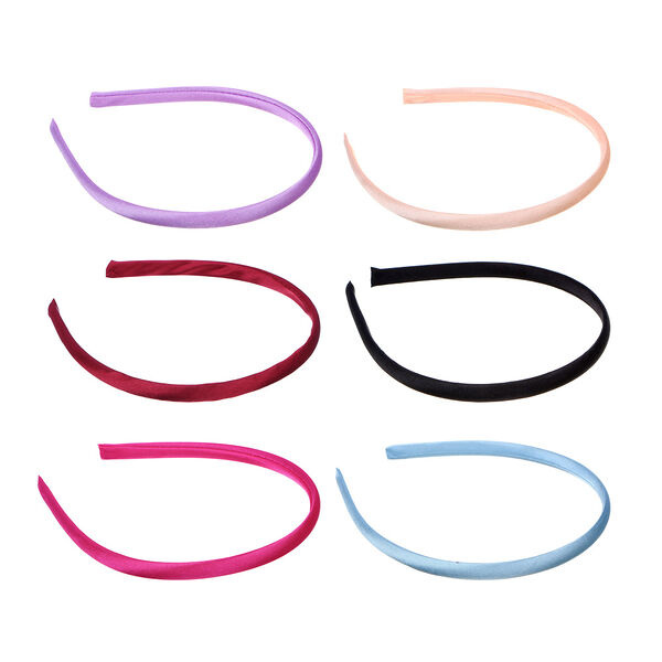 Ободок для волос детский Beriotti, 1см, abs, полиэстер, 6 цветов в ассортименте, 1 шт