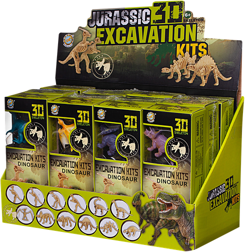 

Набор для раскопок Jurassic 3D из гипса, c фигурками динозавров арт. WA-D8425 в ассортименте 1 шт.
