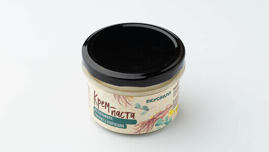 Крем-паста из кальмара горячего копчения