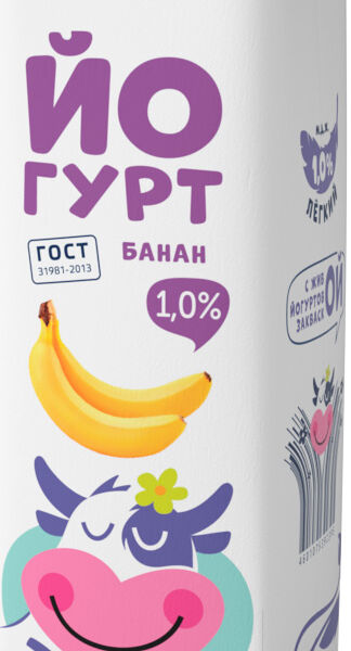 Йогурт питьевой Тёлушка банан 1% 500 г