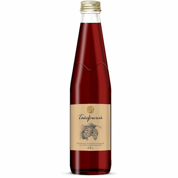 Напиток Медвежий ключ Таежный безалкогольный сильногазированный стекляная бутылка, 500мл