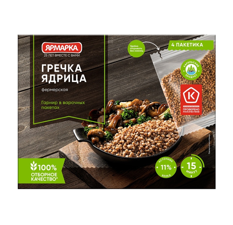 

Крупа гречневая Ярмарка ядрица, 4х62,5 г