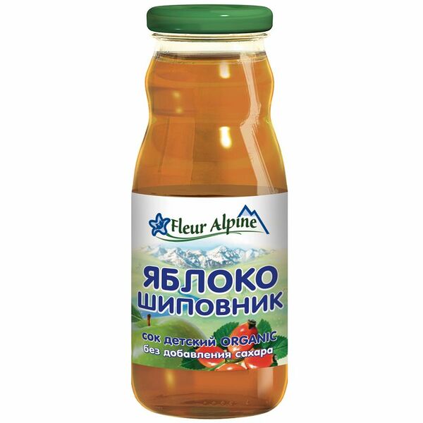 Сок детский Fleur Alpine Яблочно-шиповниковый, с 5 месяцев, 200мл