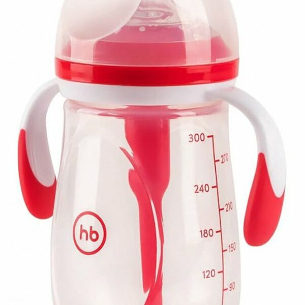 Бутылочка антиколиковая с ручками и силиконовой соской 300 мл ТМ Happy Baby (Хэппи Бэби)