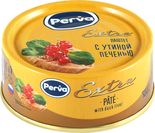 

Паштет PERVA Extra из утиной печени, 100г