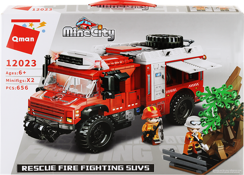 Конструктор QMAN Пожарная машина, 656 деталей