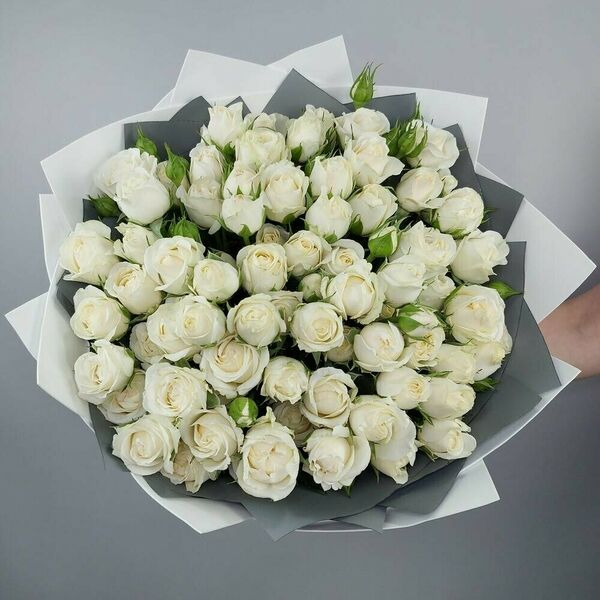 Белые кустовые розы х17