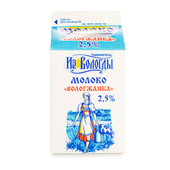 

Молоко пастеризованное Из Вологды 2.5% 1 л