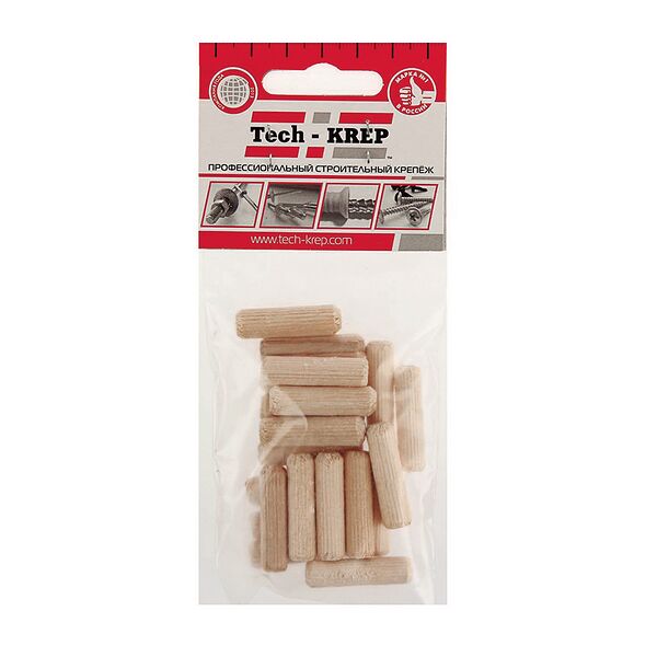 Шкант мебельный TECH-KREP, 6х30 мм, 25 шт