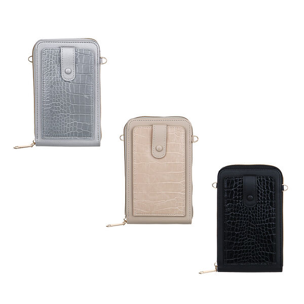 Юl кошелек-сумочка на длинном ремне, пу, пвх, 11х18,5см, 3 цвета, кж23-06