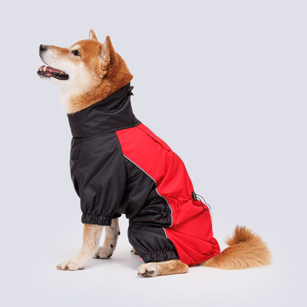 Дождевик для большой таксы, 48x67x45 см, красный (мальчик)