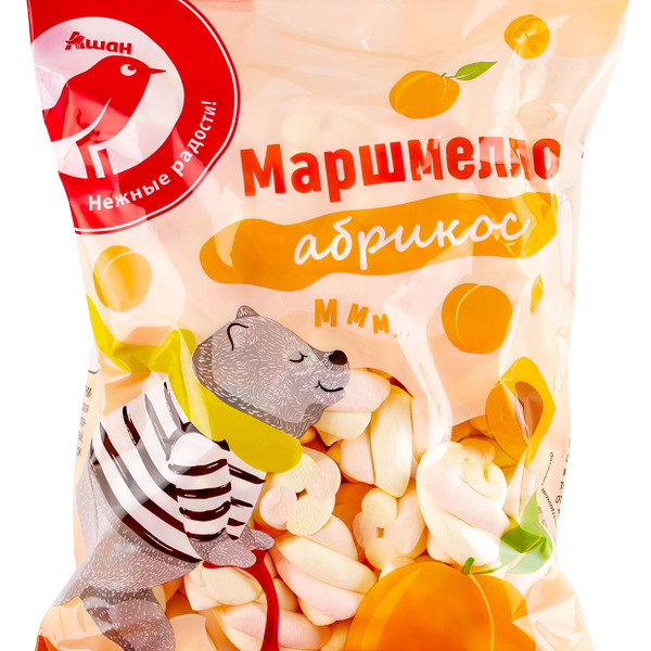 Маршмеллоу АШАН Красная птица с ароматом абрикоса