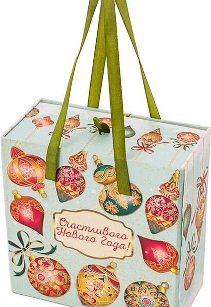 Коробка подарочная Magic Pack Игрушки на голубом 18*18*9.5см