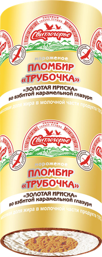 

Пломбир Свитлогорье Трубочка Золотая ириска двухслойный с ароматом ванили 15% 80 г