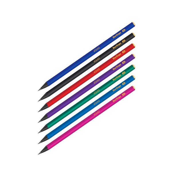 Карандаш чернографитный Berlingo xGold HB Черное Дерево Трехгранный, в ассортименте, 1 шт