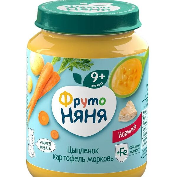 Пюре Фруто Няня цыпленок-картофель-морковь 190г