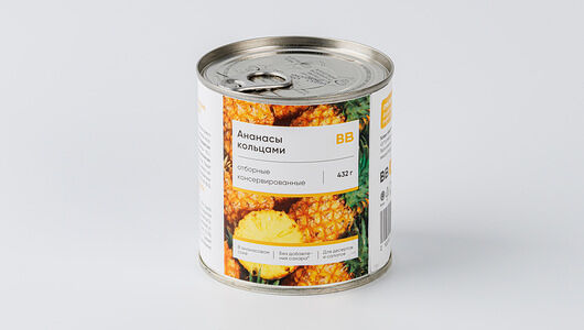 Ананасы отборные консерв. кольцами в ананасовом соке