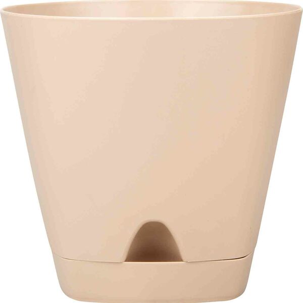 Горшок для цветов Amsterdam InGreen с прикорневым поливом, цвет: молочный шоколад 140х140х130 мм