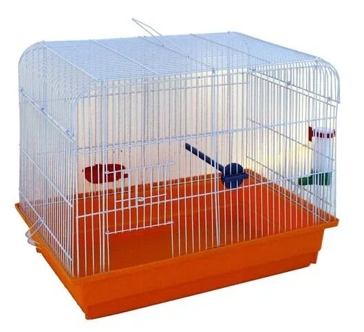 ЗооМарк клетка большая полукруглая для птиц (комплект) 50 х 35 х 40 см.