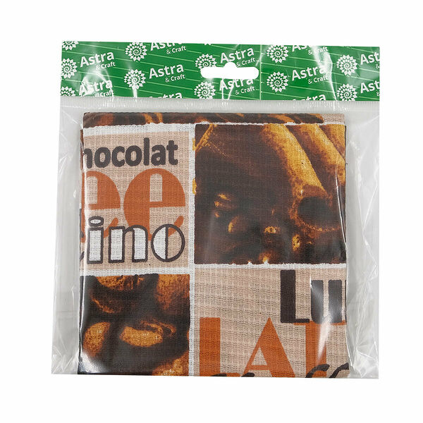 Полотно вафельное набивное арт 60 рис 5359 вид 1 'Кофе' 50*50см, Astra&Craft