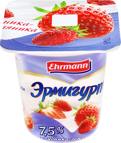 Продукт йогуртный Эрмигурт Клубника-Земляника 7.5% 100 мл