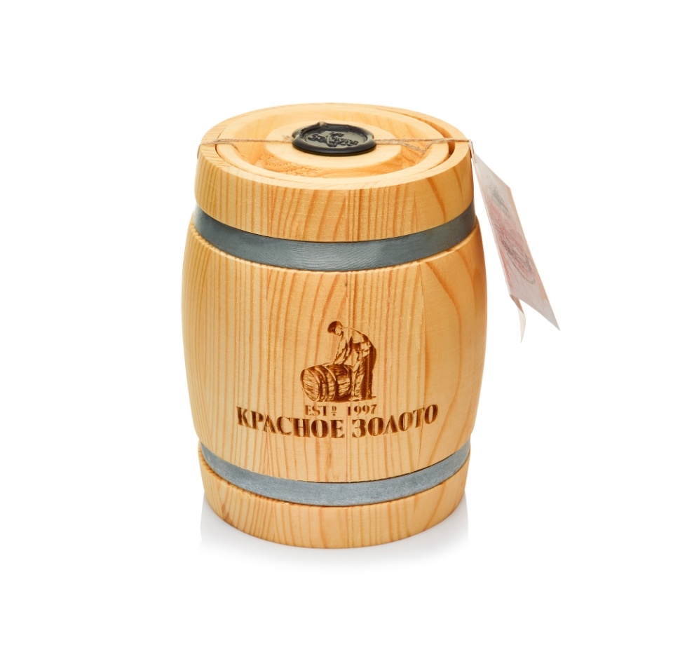 

Икра горбуши Красное Золото бочонок 400 г