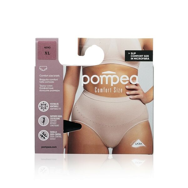 Женские трусы Pompea Slip Comfort Size, Nero, XL