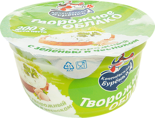 

Сыр творожный КОЧЕНЕВСКАЯ БУРЕНКА с зеленью 65%, без змж