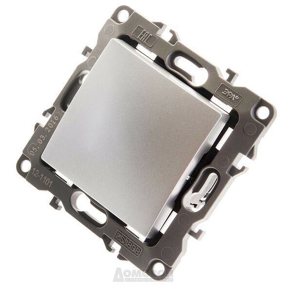 Выключатель одноклавишный ЭРА12, 10АХ, 250 В, алюминий