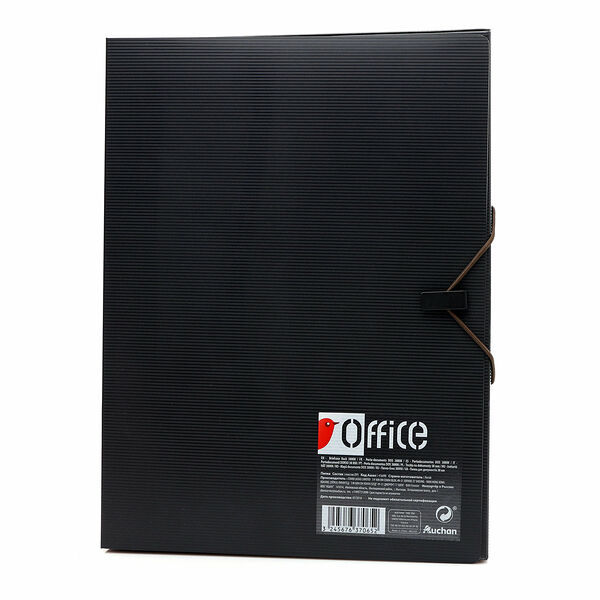 Папка АШАН Красная птица А4 на резинке 38 мм черная