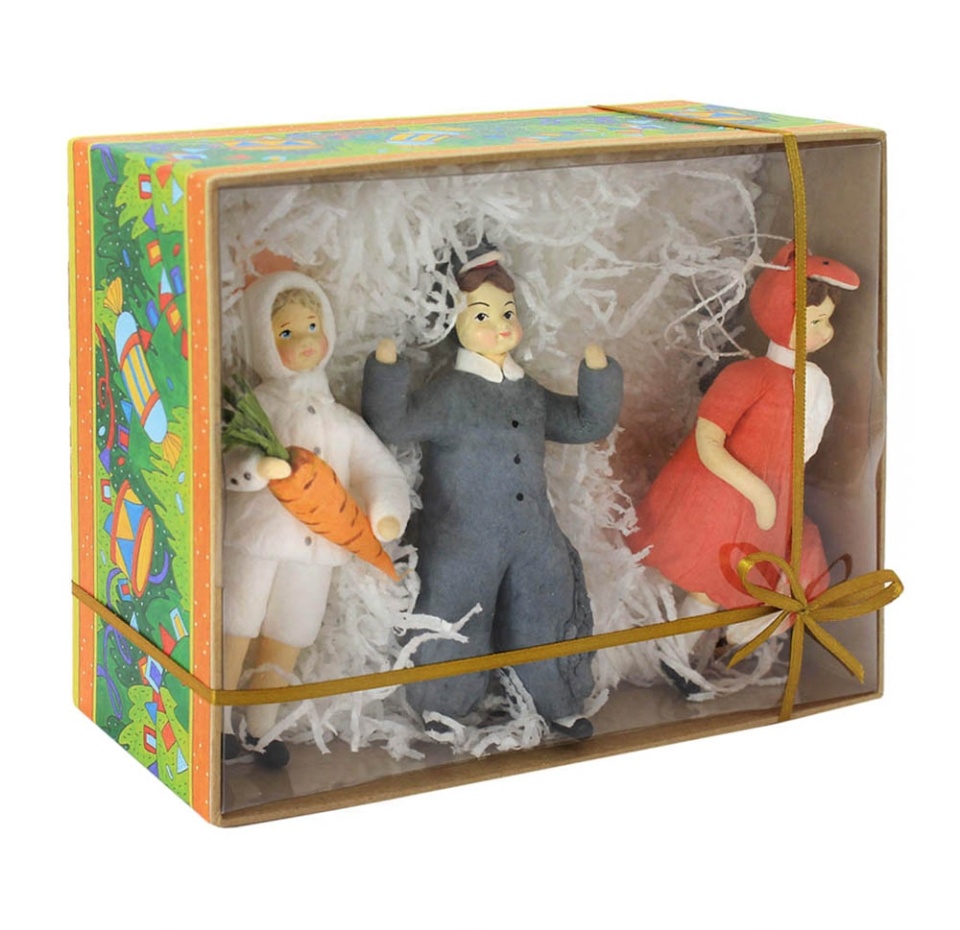 

Игрушки ватные «Новогодний утренник» в подарочной коробке, «Душистыя радости», 3 шт., Россия