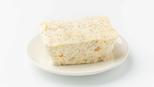 Запеканка творожная без добавления  сахара с манго и семенами чиа