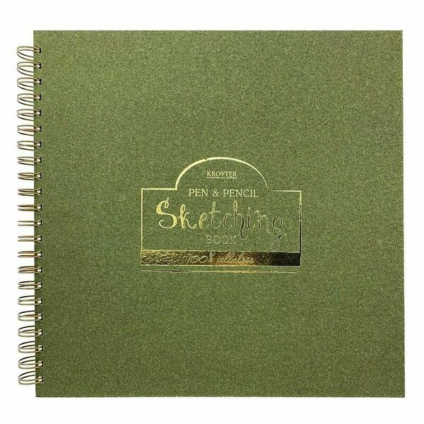 Скетчбук для рисования эскизов смешанные техники Kroyter Cream 295х295 мм 80 листов