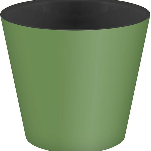 Горшок для цветов IdiLand Rosemary с дренажной вставкой зеленый d-160мм 1.6л